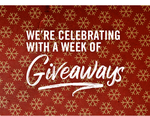We're celebrating with a week of giveaways!