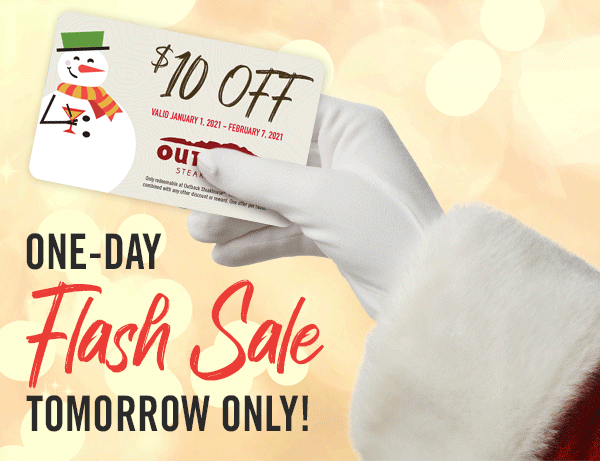 One-Day Flash Sale Tomorrow Only!