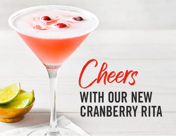 Cheers with our New Cranberry 'Rita