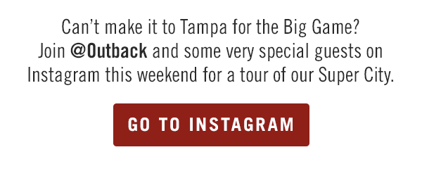 Join @Outback and some very special guests on Instagram this weekend for a tour of our Super City. Follow now at Instagram.com/Outback.