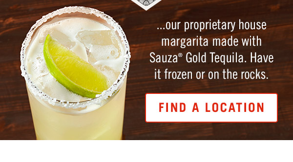 Our proprietary house margarita made with Sauza® Gold Tequila. Have it frozen or on the rocks.