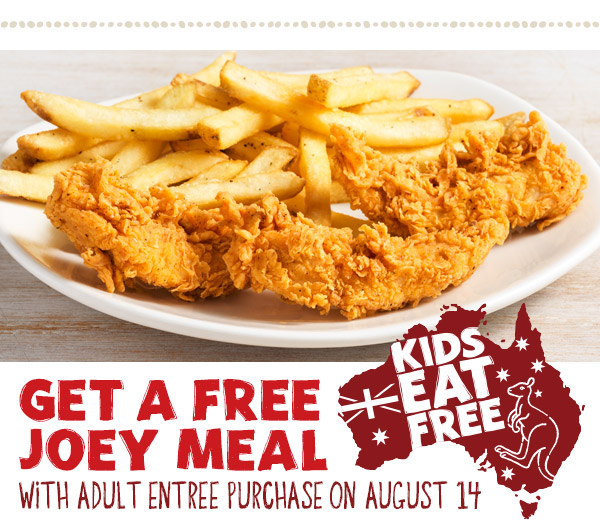 Get A Free Joey Meal With Adult Entree Purchase On August 14